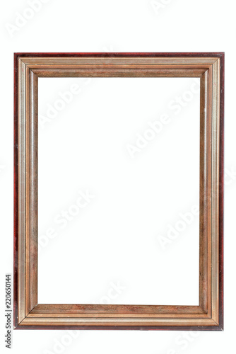 wooden old frames for decoration painting isolated on white background