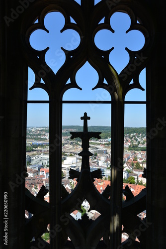 Luftansicht Ulm vom Münster-Turmspitze aus gesehen