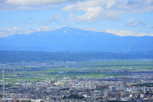 山形県 西蔵王公園より山形市を望む 