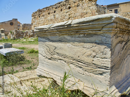 Remains of Hadrian's Library in Athens, Attica region, Greece. photo