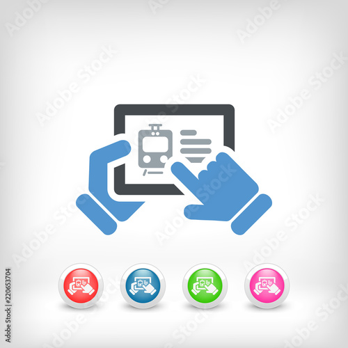 Travel agency website on tablet