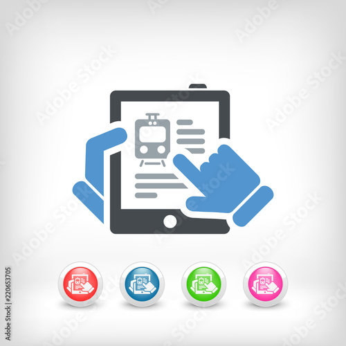 Train website on tablet