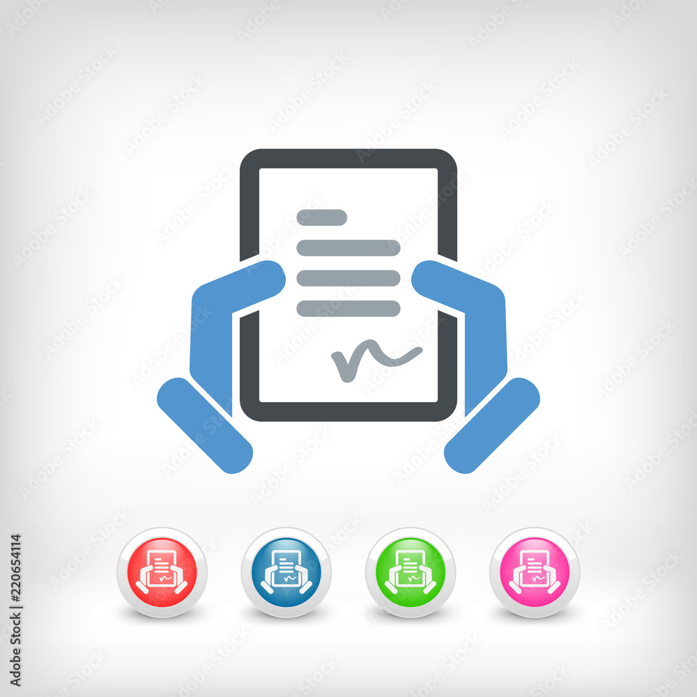 Document signature icon Document signature icon