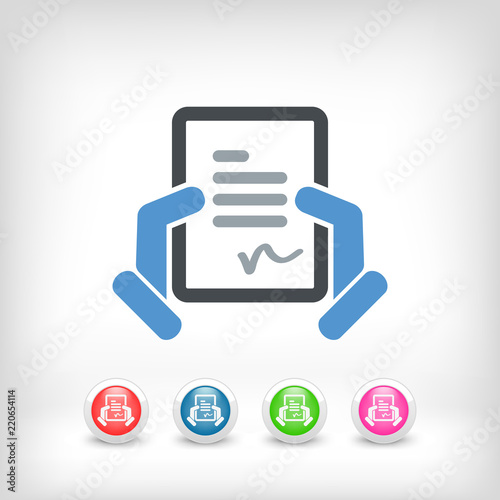 Document signature icon