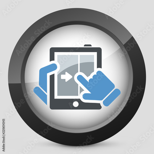 Touchscreen sliding icon