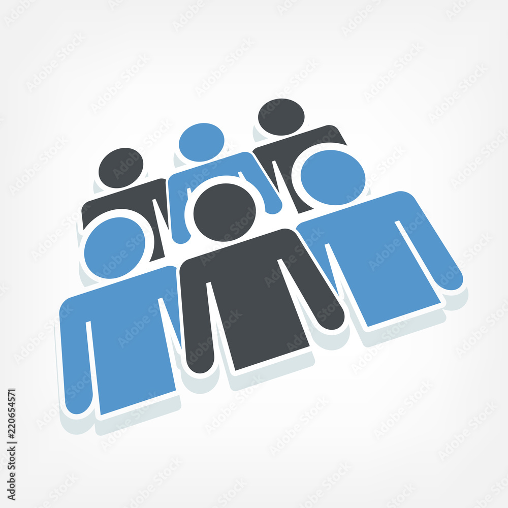 Social community label 3d Social community label 3d