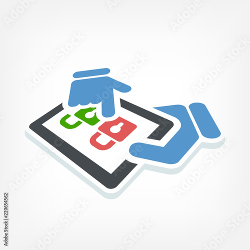 Tablet access label icon