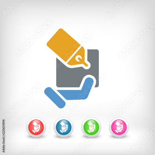 Handing a gift icon