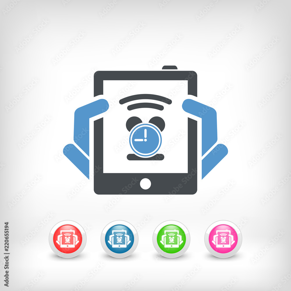 Tablet clock icon Tablet clock icon