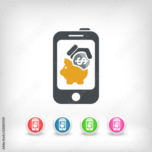 Money icon on touch device