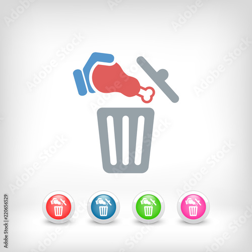 Food trash icon