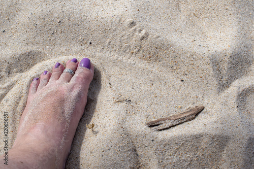 foot in the sand photo