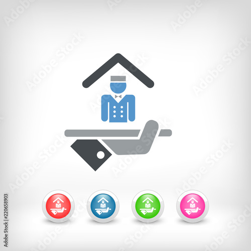 Hotel icon. Porter service.