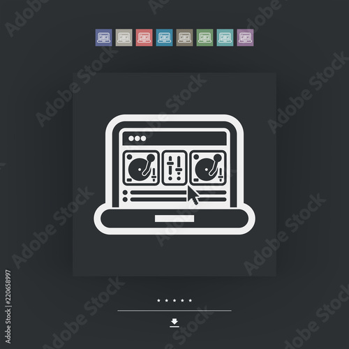 Deejay mixing console icon
