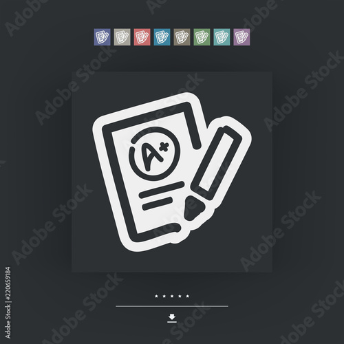 Excellent evaluation test icon