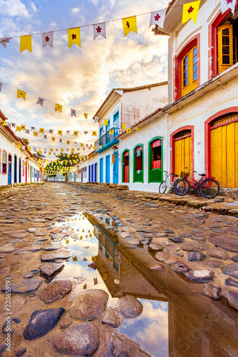 Streets of Colonial Paraty photo