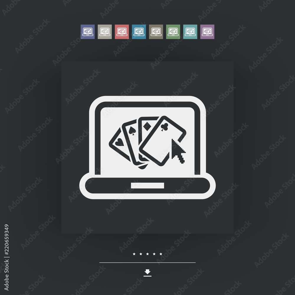 Fototapeta premium Poker website icon