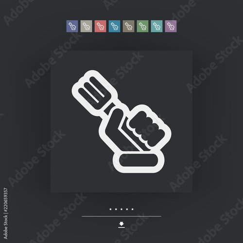 Hand holding a fork