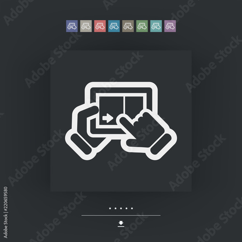 Touchscreen sliding icon