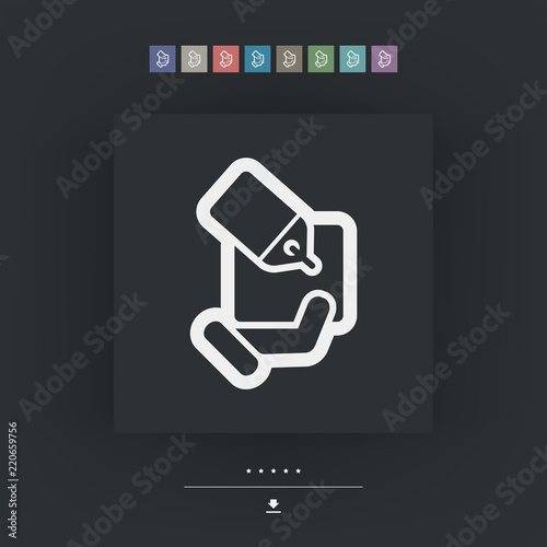 Handing a gift icon