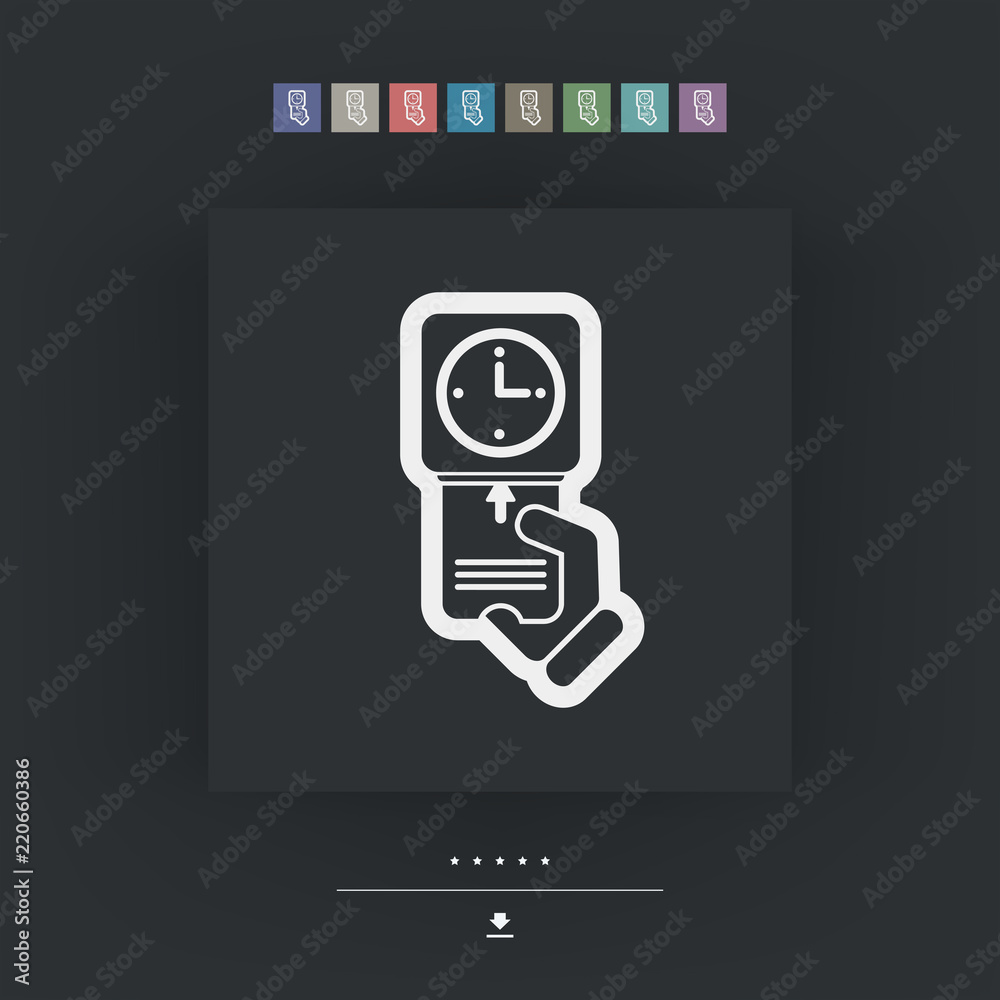 Clocking-in card icon Clocking-in card icon