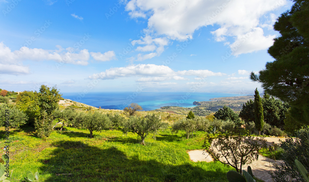 A beautiful view of Visicari, marine area of Castellammare del Golfo