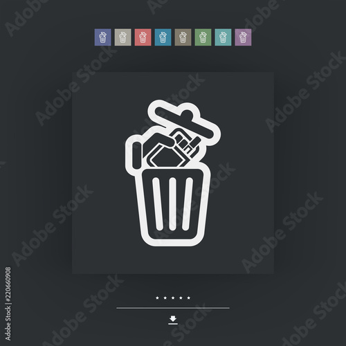 Trashing cigarettes