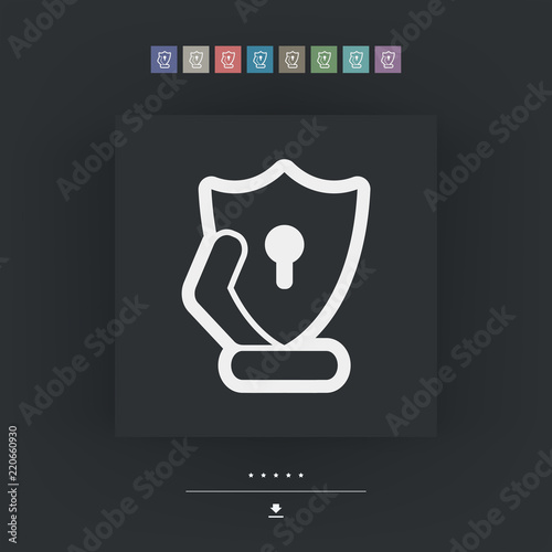 Protection shield icon