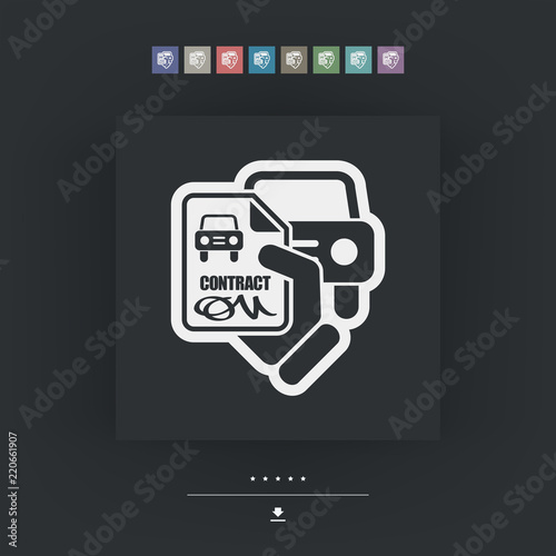 Car contract icon
