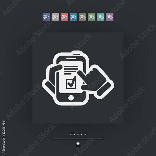 Checkmark menu on smartphone