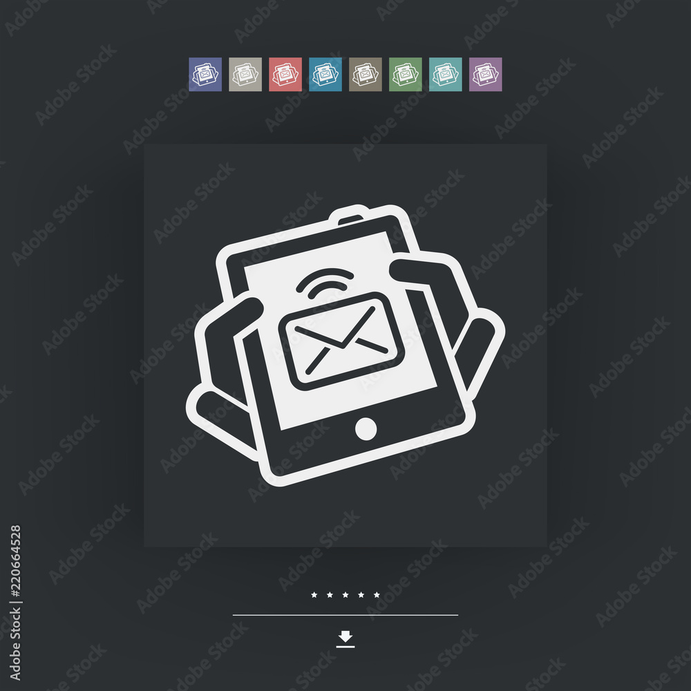 Tablet message icon