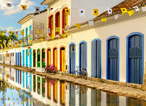 Streets of Colonial Paraty photo