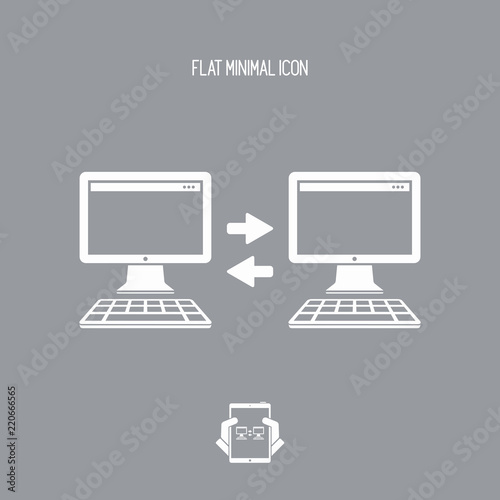 Computer data transfer - Minimal flat icon