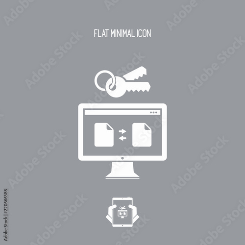 Protected transfer - Minimal flat icon
