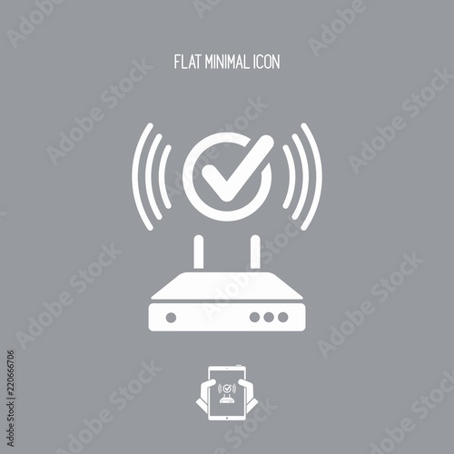 Check modem connection - Flat minimal icon