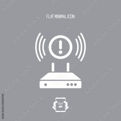 Problem modem connection - Flat minimal icon