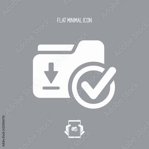 Download folder - Flat minimal icon