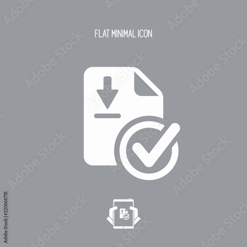 Check secure download - Flat minimal icon