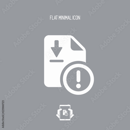 File dowload error - Flat minimal icon