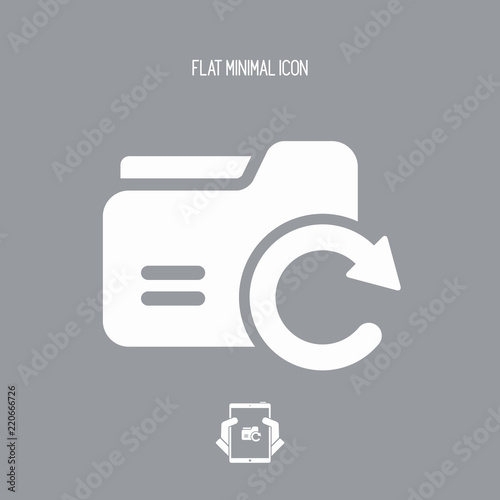 Refresh folder - Flat minimal icon