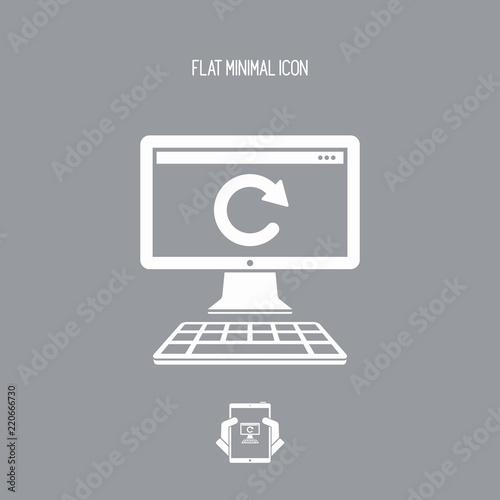 Updates computer - Flat minimal icon