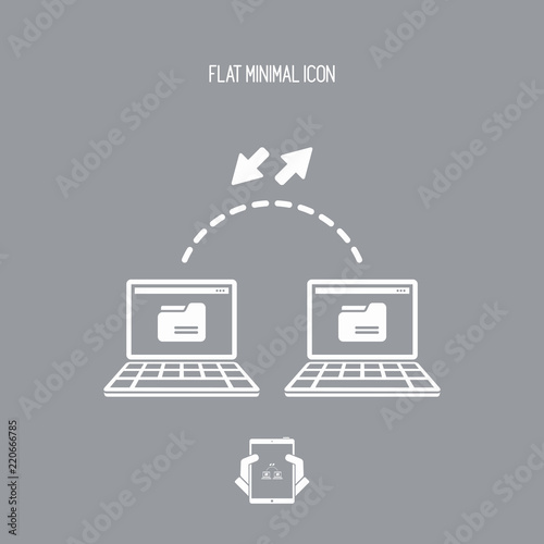 Synchronization of folders - Flat minimal icon