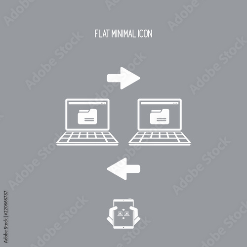 Data exchange - Flat minimal icon