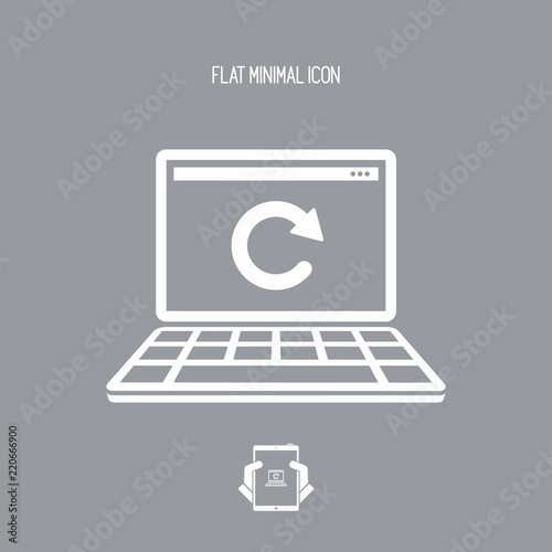 Computer updates - Flat minimal icon