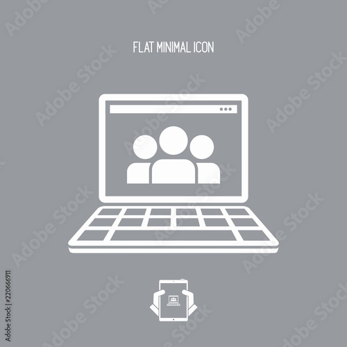 Social network - Flat minimal icon