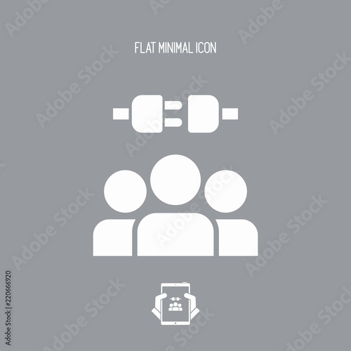 Team connection - Flat minimal icon