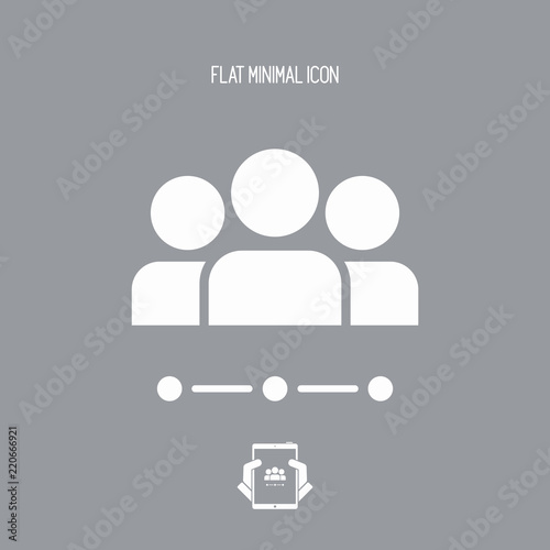 Team network - Flat minimal icon