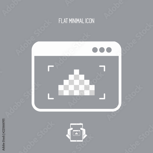 Low resolution image - Vector flat minimal icon