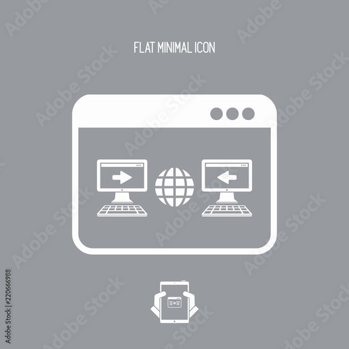 Web transfer - Vector flat minimal icon