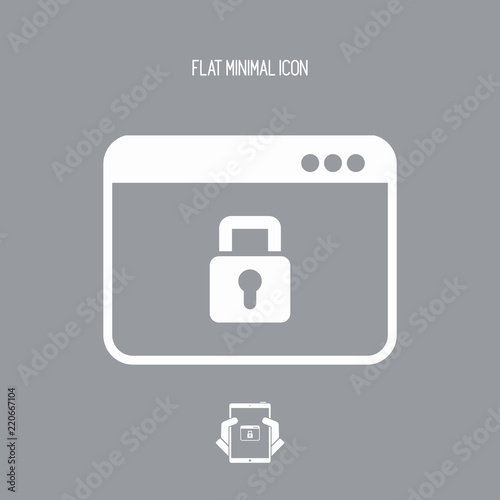 Locked application - Vector flat minimal icon